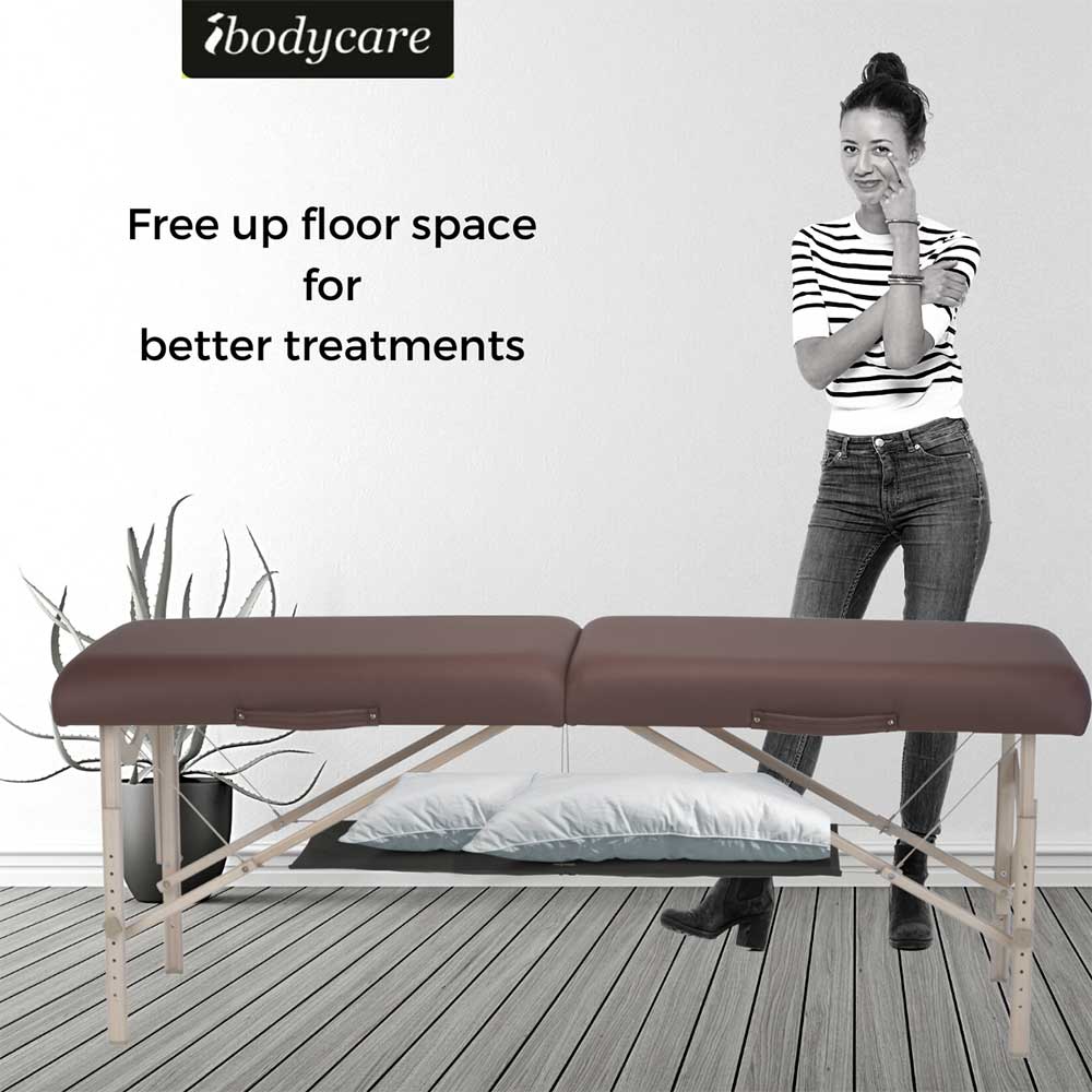 Massage Table Portable Shelf for Wood-Frame Tables-ibodycare