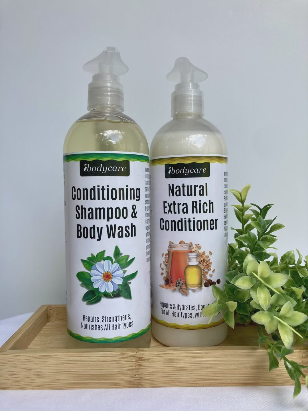 Conditioning Shampoo, Body Wash, and Extra Rich Conditioner Set for All Hair Types