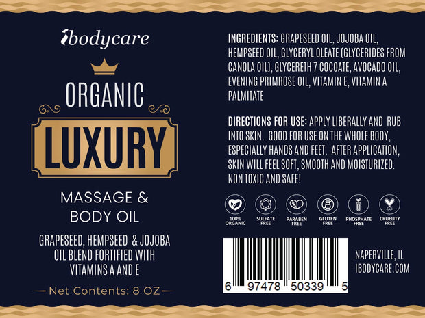 Luxury Massage, Body and Bath Oil, 3 Pack Gift Box