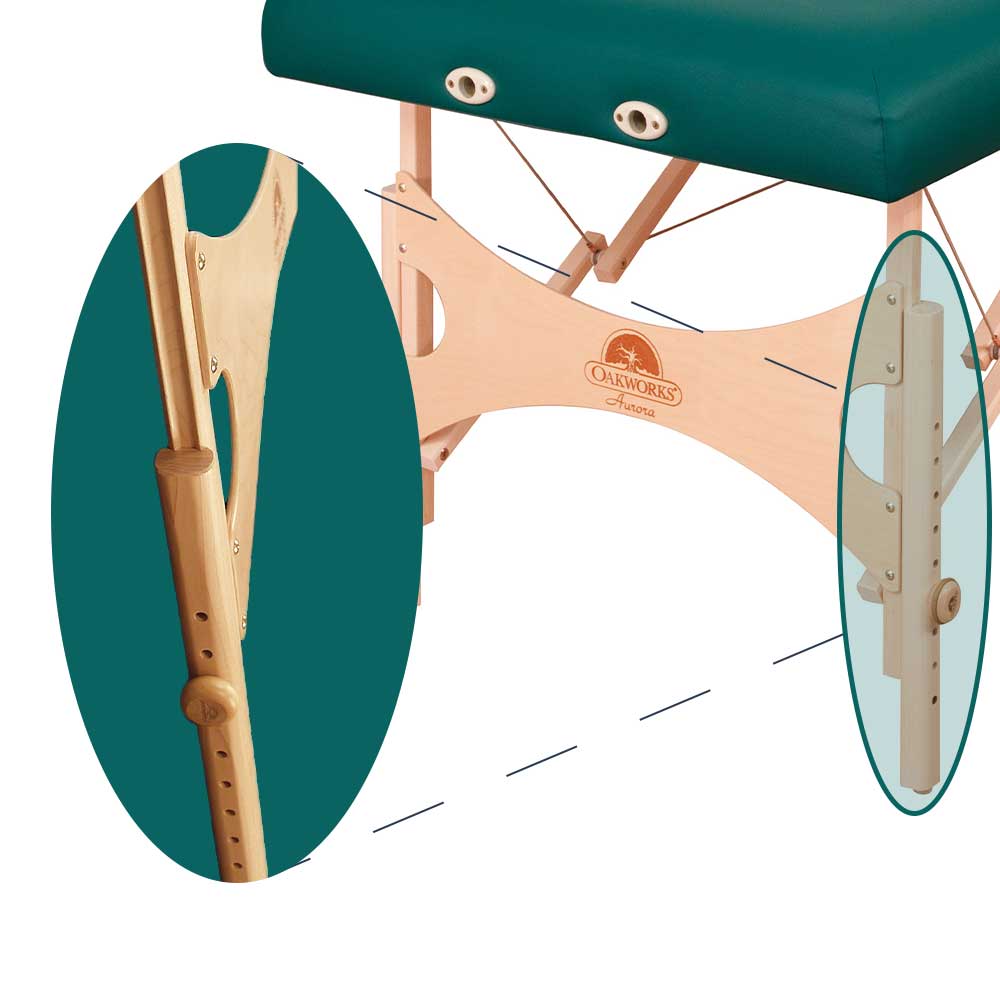 Aurora Professional Portable Massage Table - ibodycare - Oakworks - 29