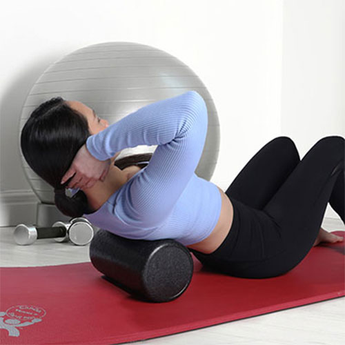 CanDo Composite Foam Roller Round with Women