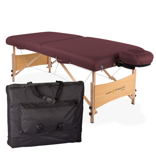 Element Portable Massage Table Package with Case Burgundy