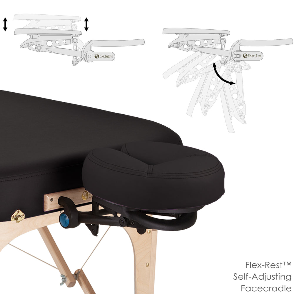 Infinity FacePillow and Platform Black , Flex-Rest Self Adjusting Face cradle