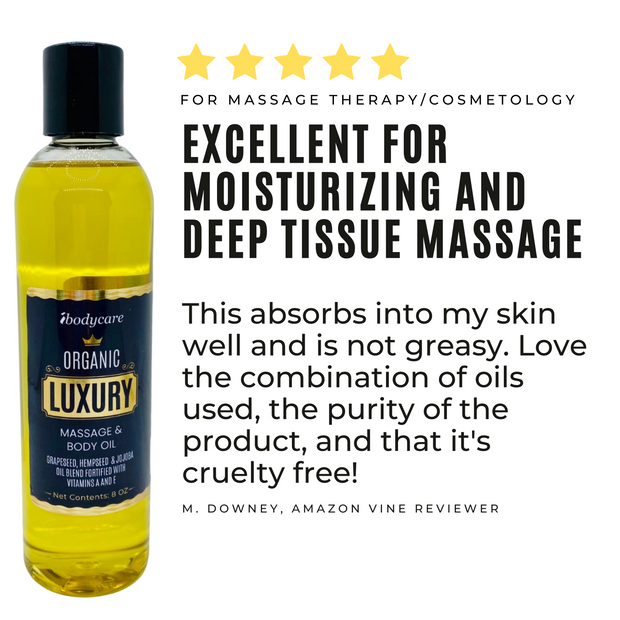 Set of 3 Romantic Massage and Body Oil With Vitamin E and A, Non Sticky Body  Oil, Body Oils 1oz 