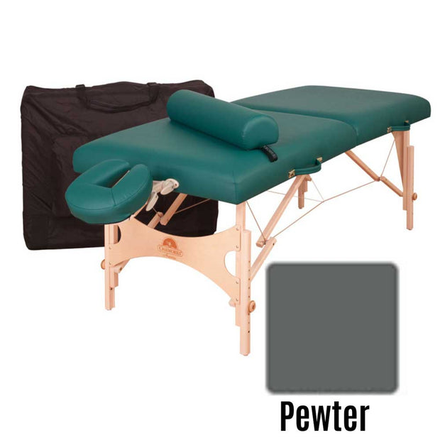 Oakworks Aurora Professional Portable Massage Table Package Pewter