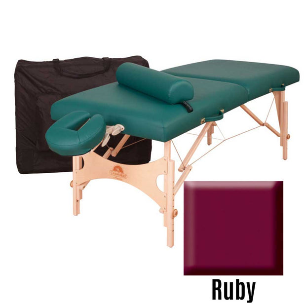 Oakworks Aurora Professional Portable Massage Table Package Ruby