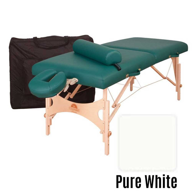 Oakworks Aurora Professional Portable Massage Table Package Pure White