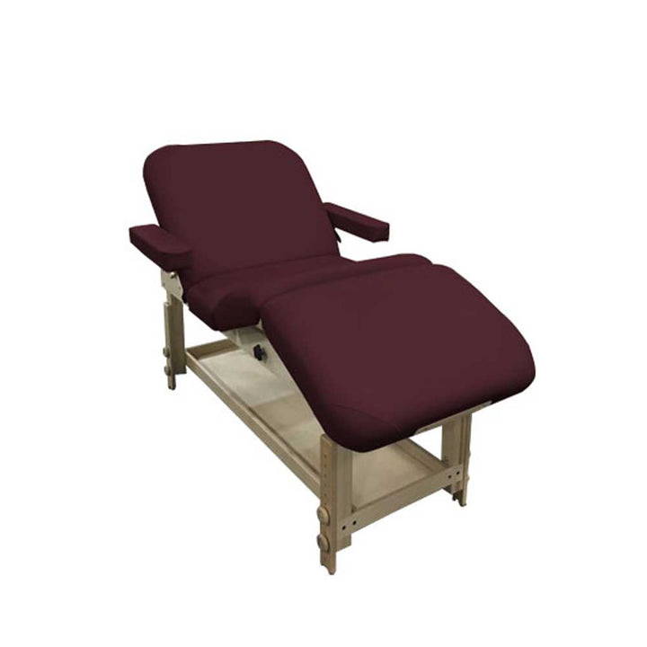 Taj Mahal Deluxe Stationary Massage Table Burgundy