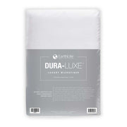 dura luxe microfiber fitted sheet white