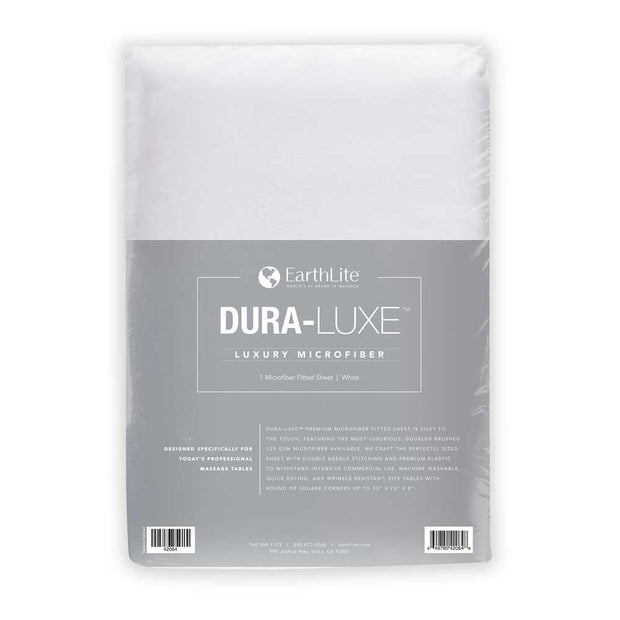 dura luxe microfiber fitted sheet white