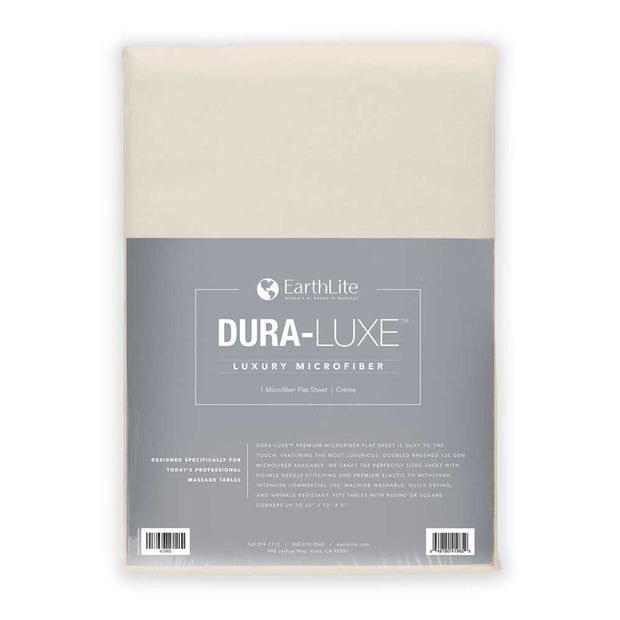 dura luxe microfiber flat sheet creme