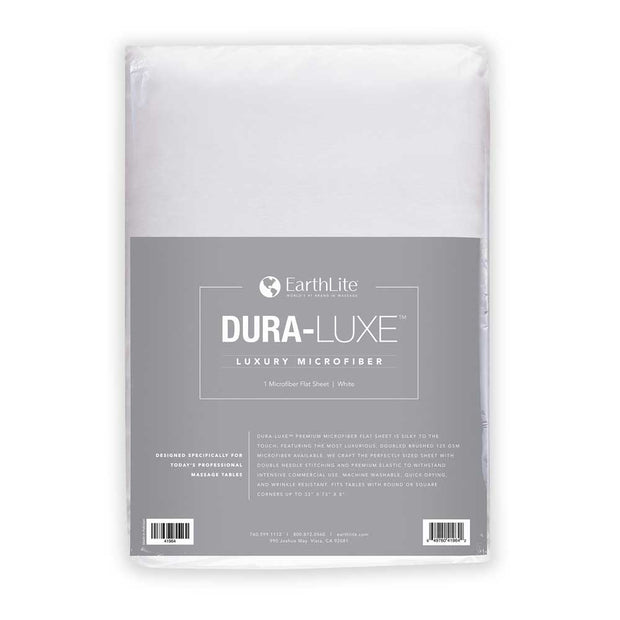 dura luxe microfiber flat sheet white