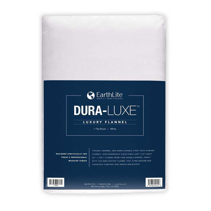 dura luxe flannel fitted sheet white
