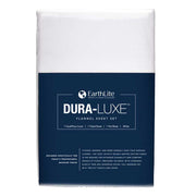 dura luxe flannel sheet set white