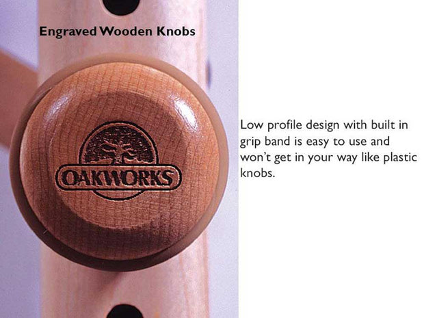 Oakworks Engraved Wooden Knobs